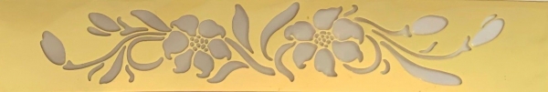 Embossing Schablone Blumengirlande